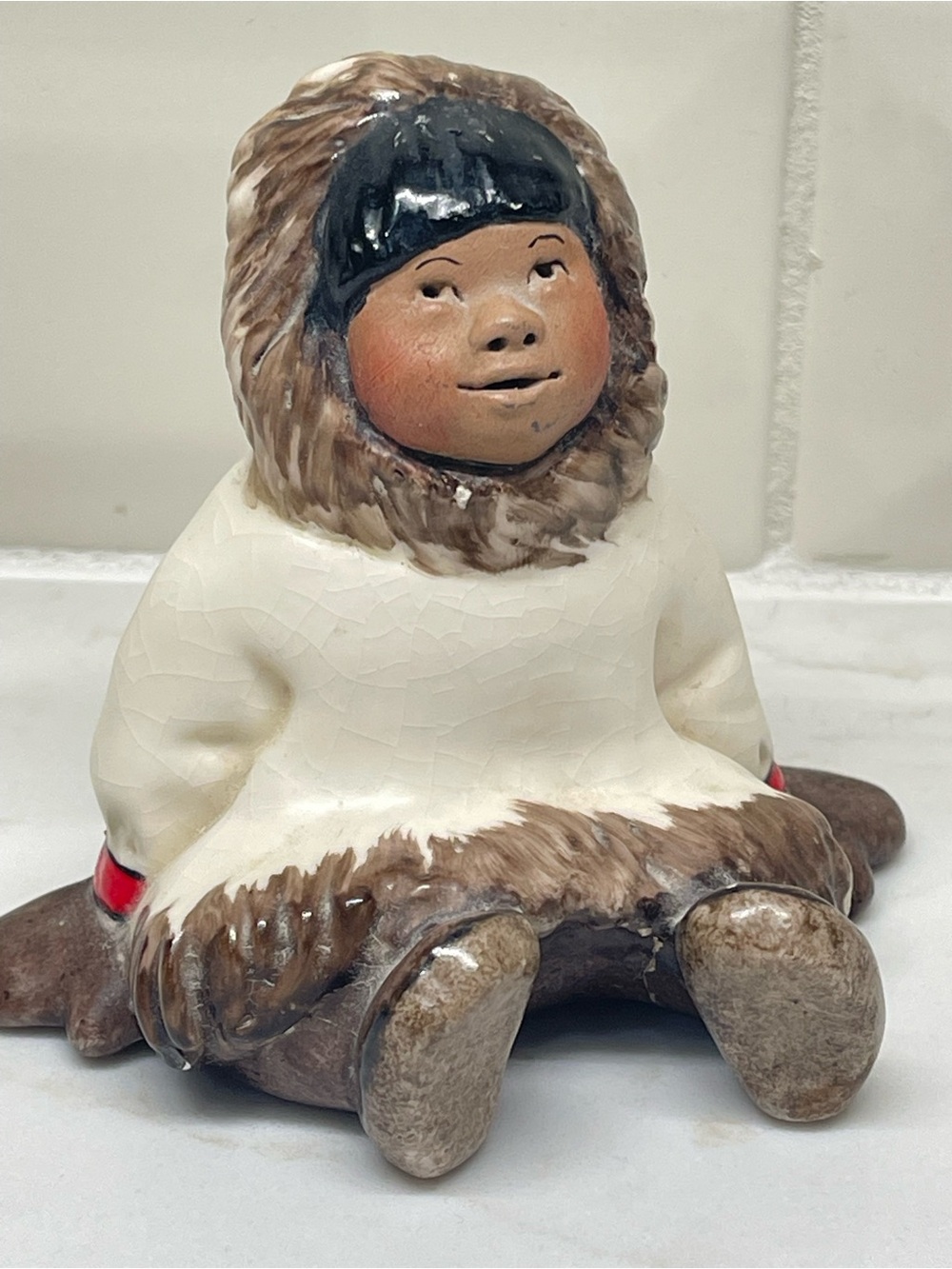 C. Alan Johnson Figurine Alaska Inuit JOEY Boy 1962 Signed Q 311 Eskimo